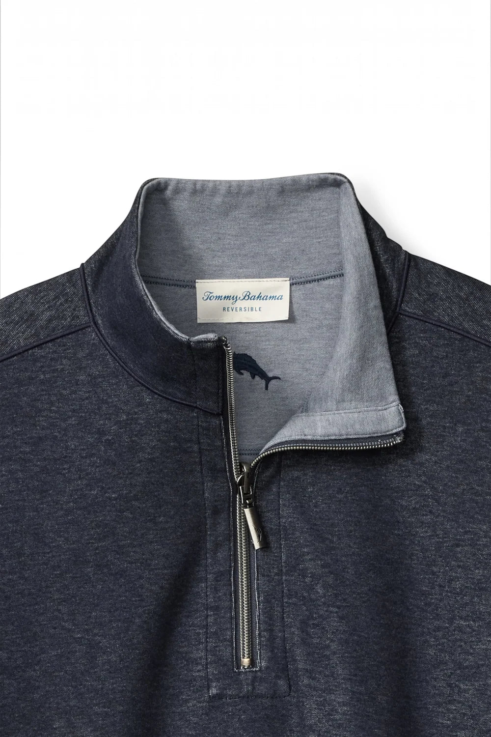 TOMMY BAHAMA FLIPVIEW HALF ZIP - NIGHT CAP HEATHER - Vi-Leen's Fashions
