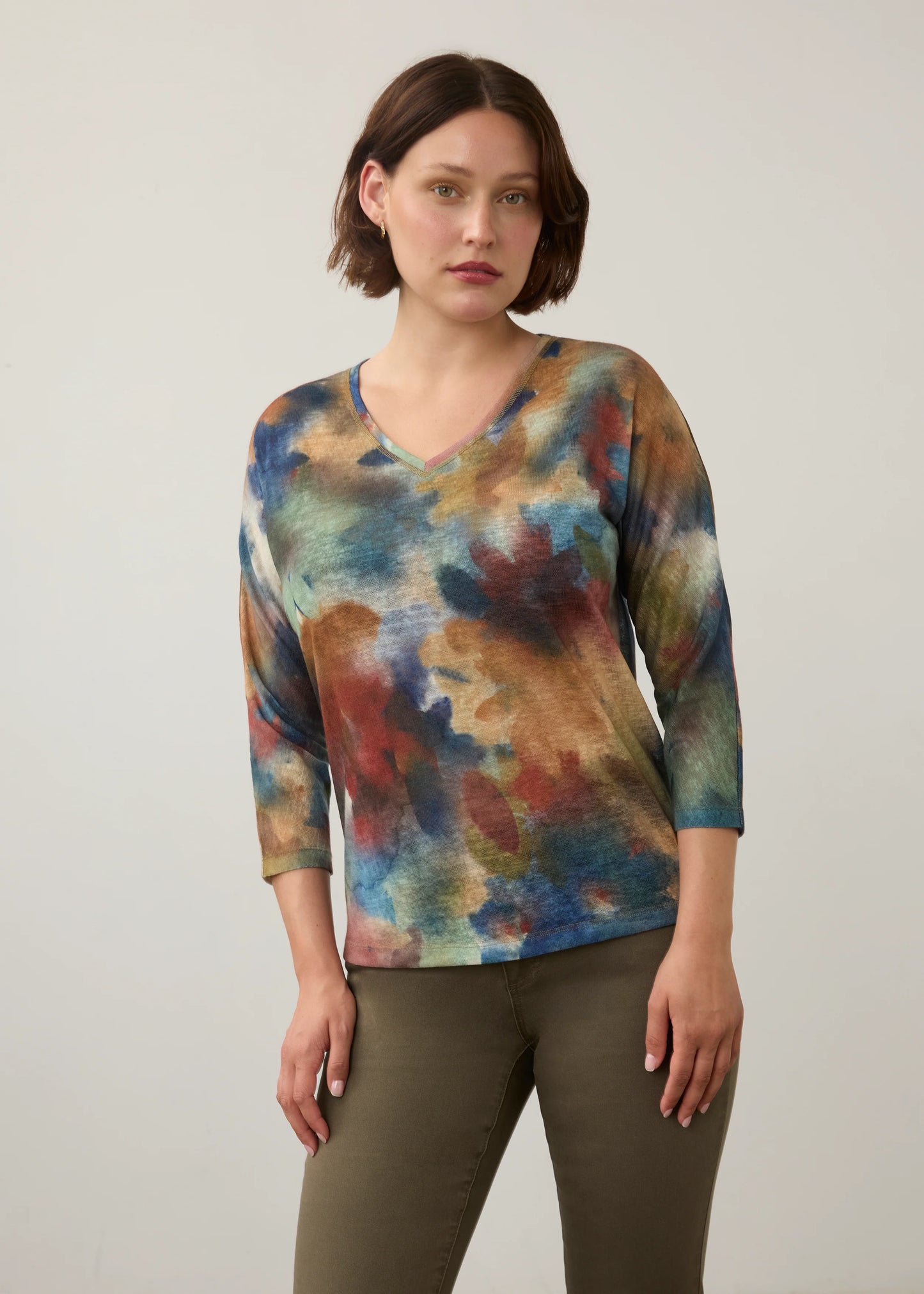FDJ DROP SHOULDER V-NECK TOP - COURAGE