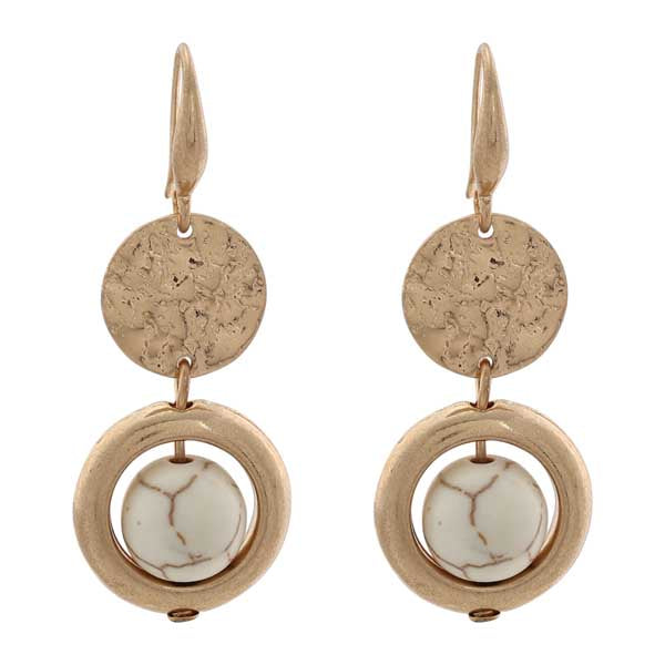 GOLD CREAM EARRING