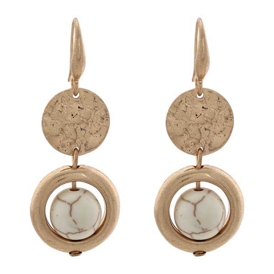 GOLD CREAM EARRING