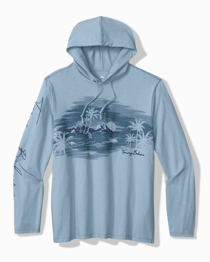 MEN'S TOMMY BAHAMA AZUL HAZE LUX HOODIE - SILVER BLUE