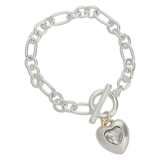 HEART BRACELET - SILVER/GOLD