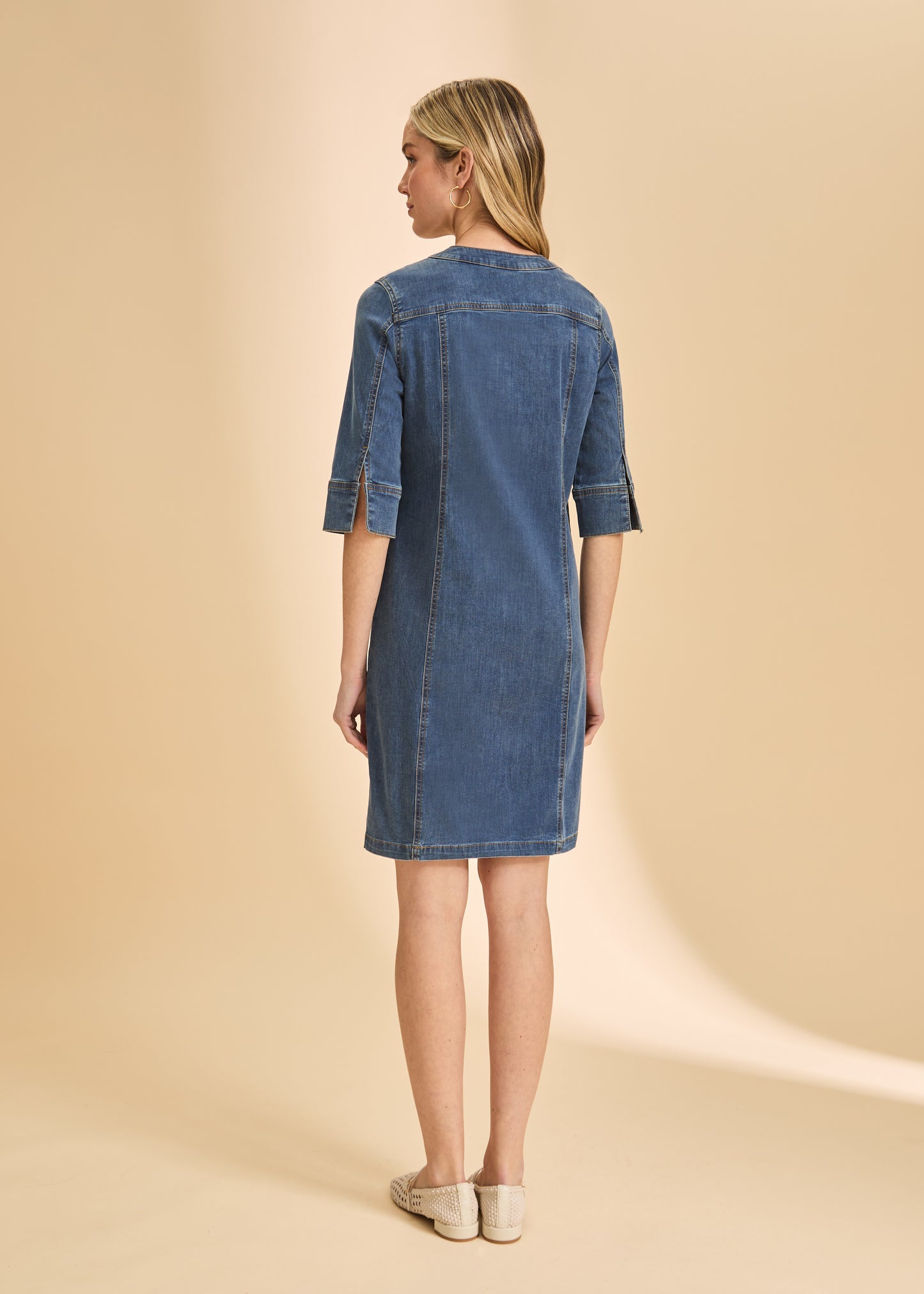 FDJ SHIFT DENIM DRESS - MEDIUM WASH