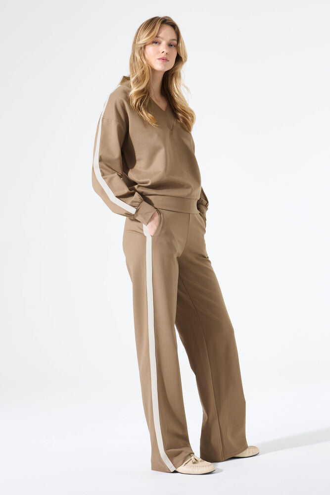 GARCIA JOGGER WITH SIDE PIPING - SOFT TAUPE - Vi-Leen's Fashions