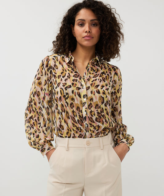 ESQUALO LEOPARD PRINT BLOUSE