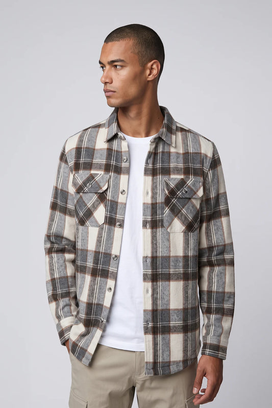 MEN'S POINT ZERO BONDED SHACKET - EGGSHELL