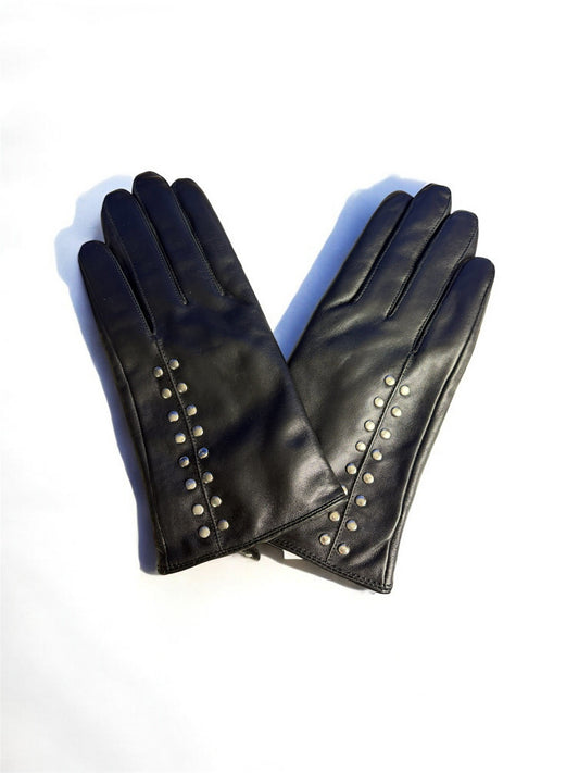 LADIES LEATHER GLOVE - BLACK