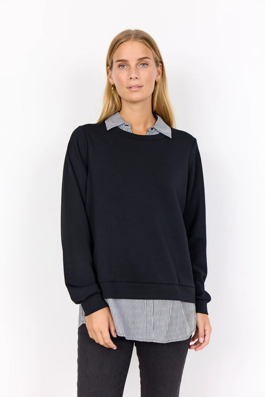 SOYACONCEPT BANU FOOLER TOP - BLACK