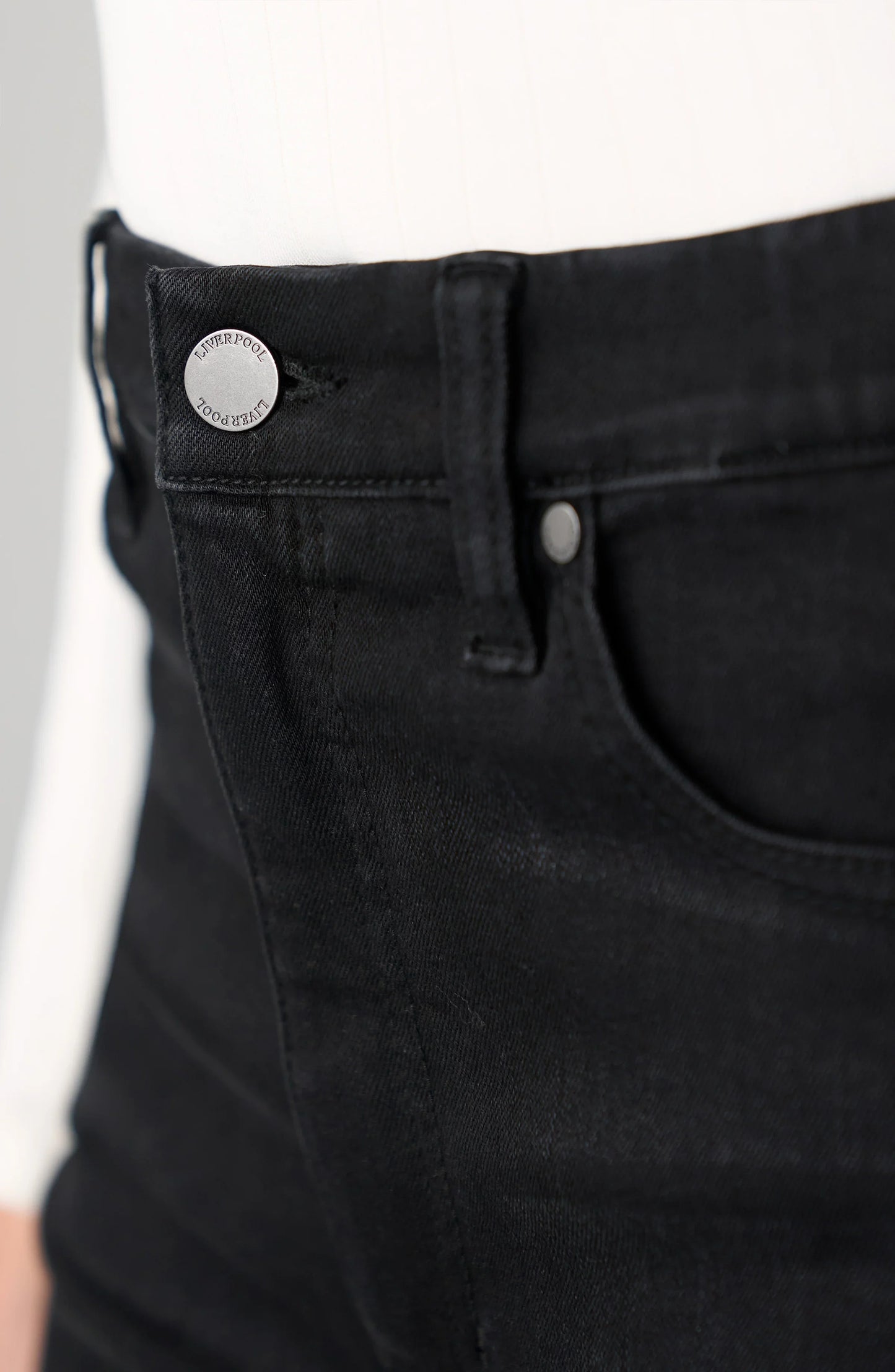 LIVERPOOL ROWAN HIGH RISE SLIM LEG JEAN - BLACK