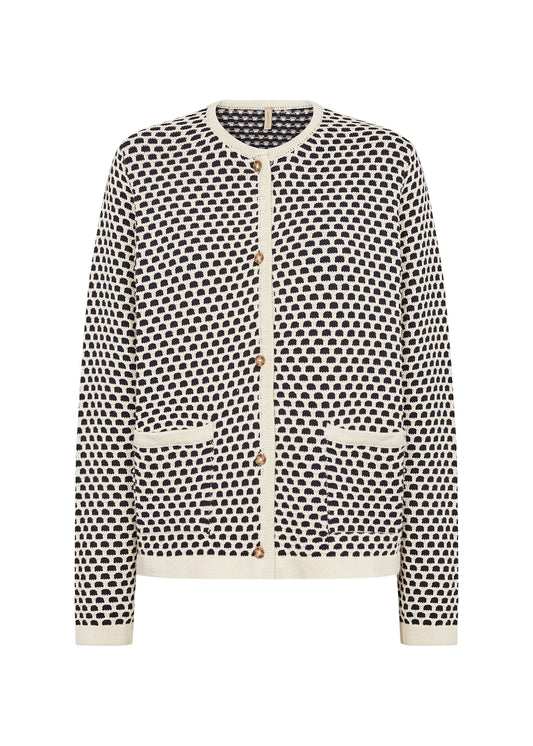 SOYACONCEPT BIBBI CARDIGAN - NAVY/CREAM