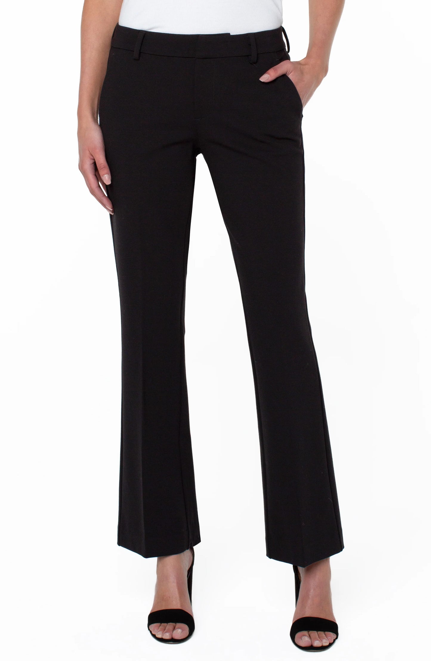 LIVERPOOL KELSEY FLARE LEG TROUSER - BLACK