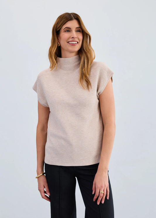 FDJ OTTOMAN CAP SLEEVE SWEATER - OAT