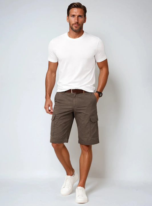 MEN'S POINT ZERO TWILL CARGO SHORT - MUD - Vi-Leen's Fashions