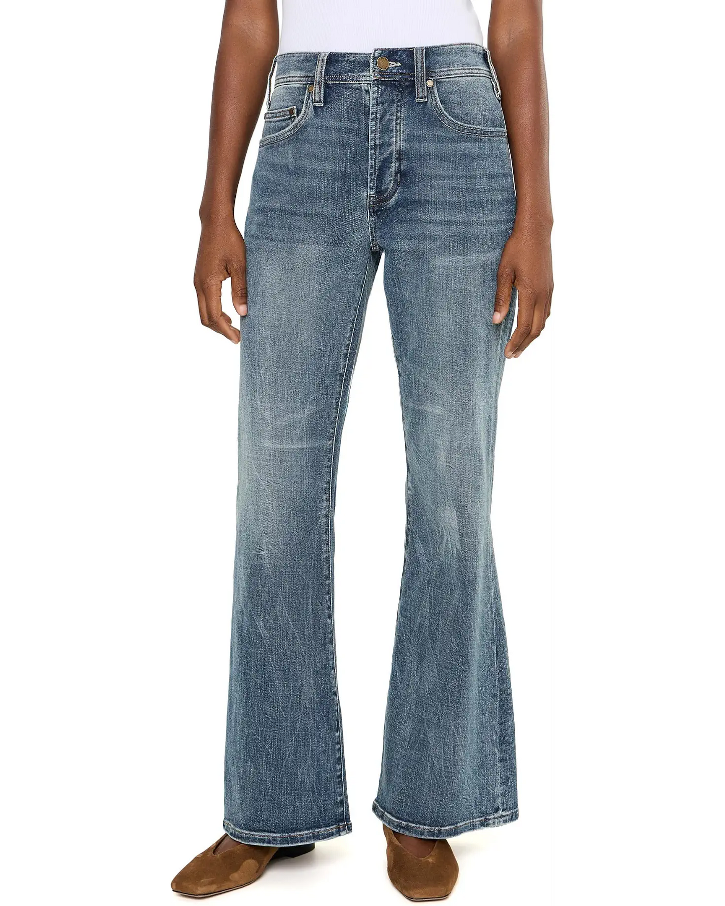 LIVERPOOL DAKOTA FLARE LEG JEAN - ROSE-STAR