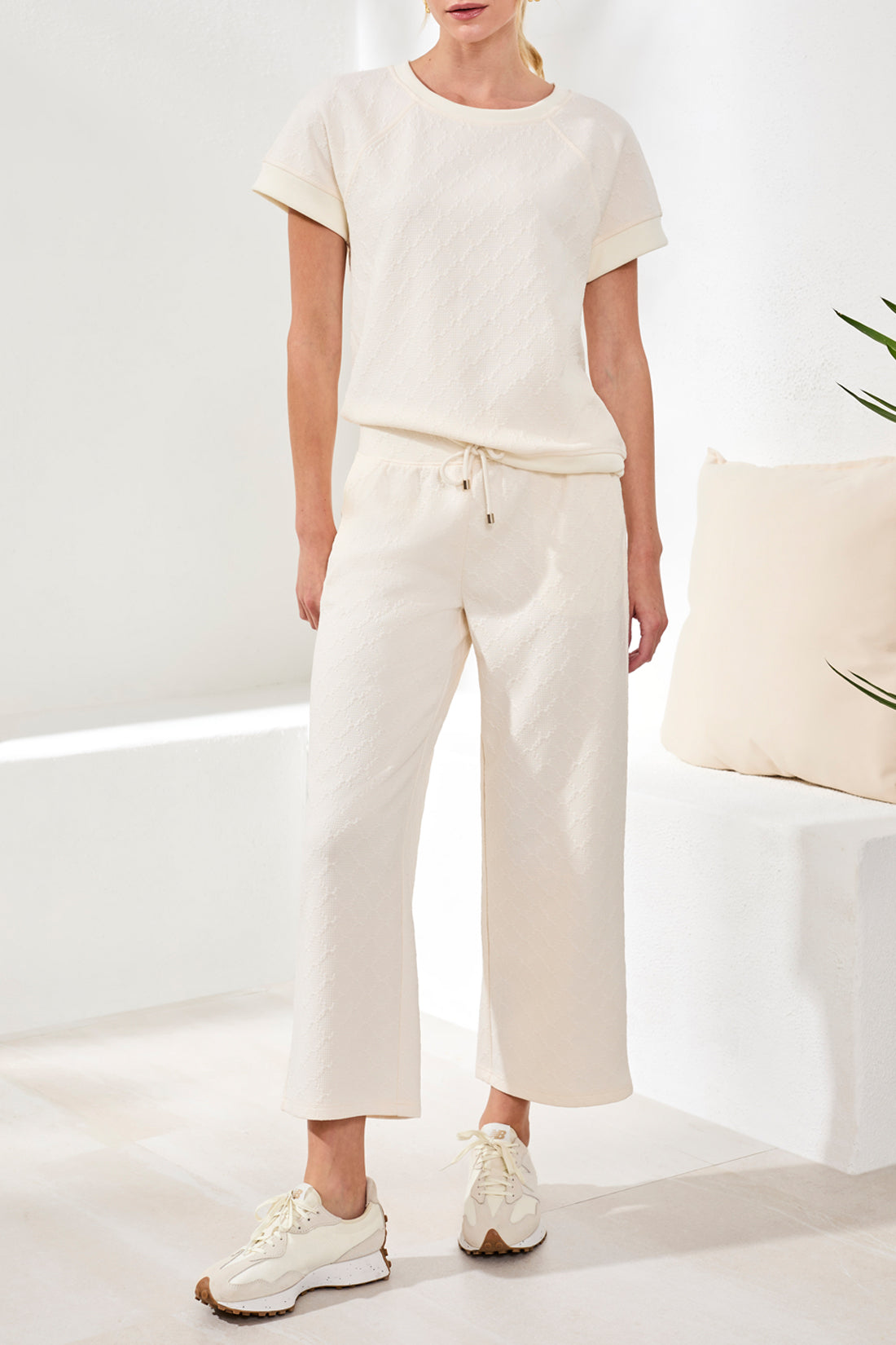 TRIBAL PULL ON CROP PANT WITH POCKETS - CANVAS - Vi-Leen's Fashions