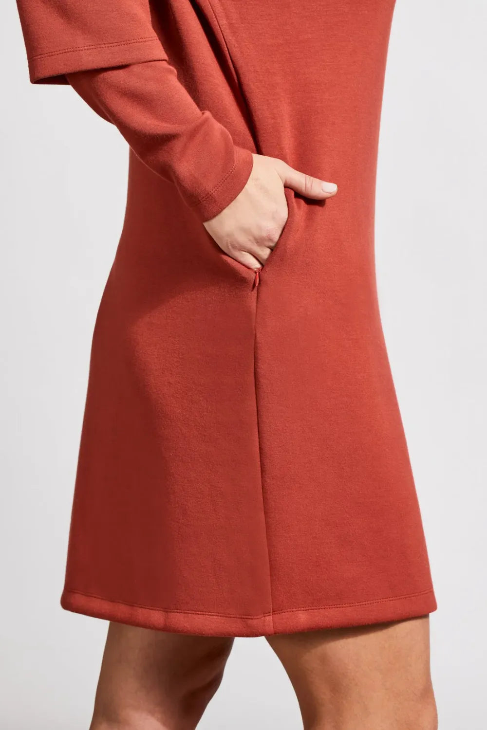 TRIBAL POLO DRESS WITH POCKETS - MAHOGANY - Vi-Leen's Fashions