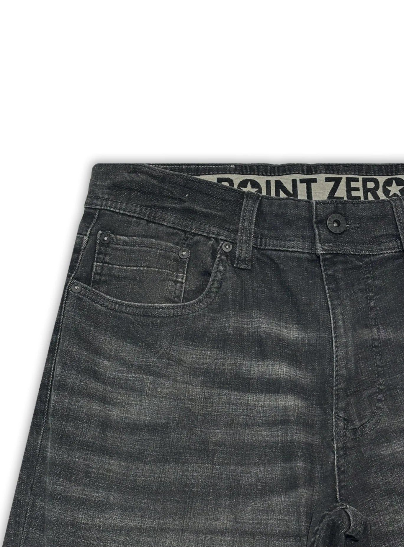 MEN'S POINT ZERO FLEX STRAIGHT LEG JEAN - BLACK WASH - Vi-Leen's Fashions