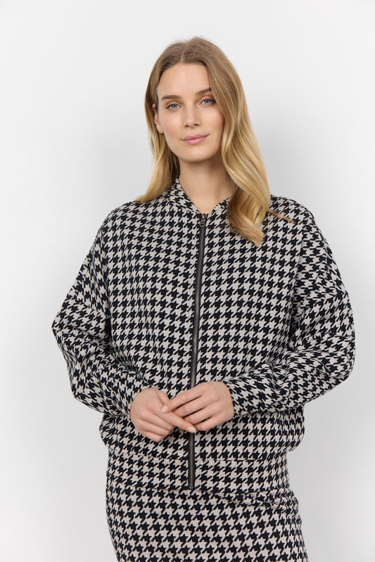 SOYACONCEPT IDINA JACKET - BLACK/CREAM - Vi-Leen's Fashions