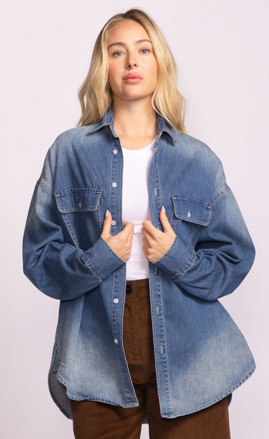 PINK MARTINI CARTER DENIM OVERSHIRT
