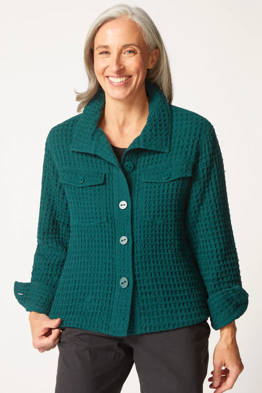 HABITAT WAFFLE JACKET - JUNIPER