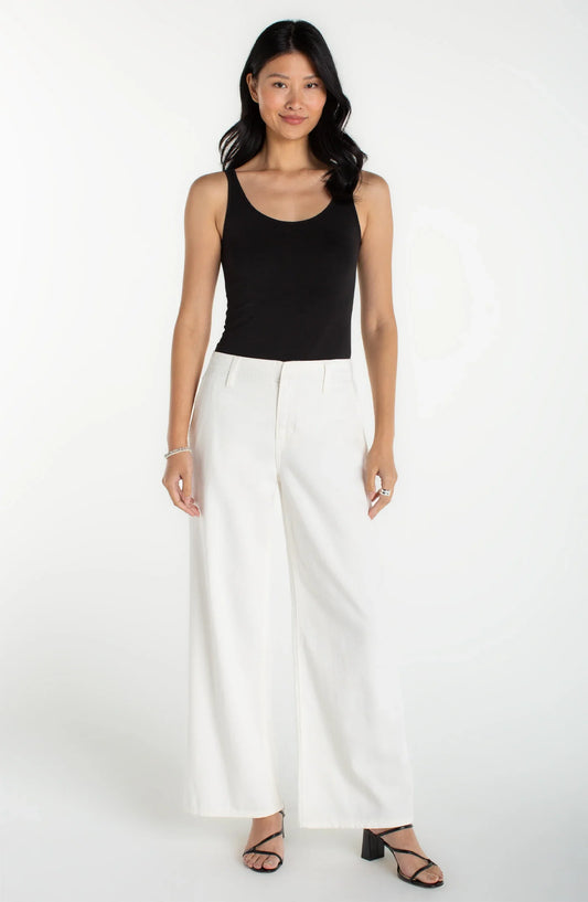 LIVERPOOL WEEKENDER WIDE LEG PANT - WHITE - Vi-Leen's Fashions