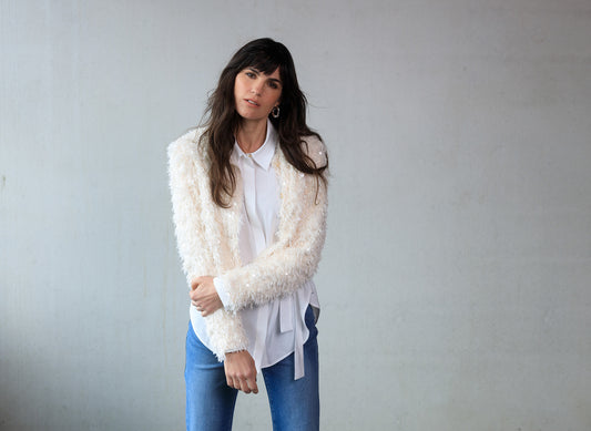 YEST CLEMENCE JACKET - SANDY WHITE