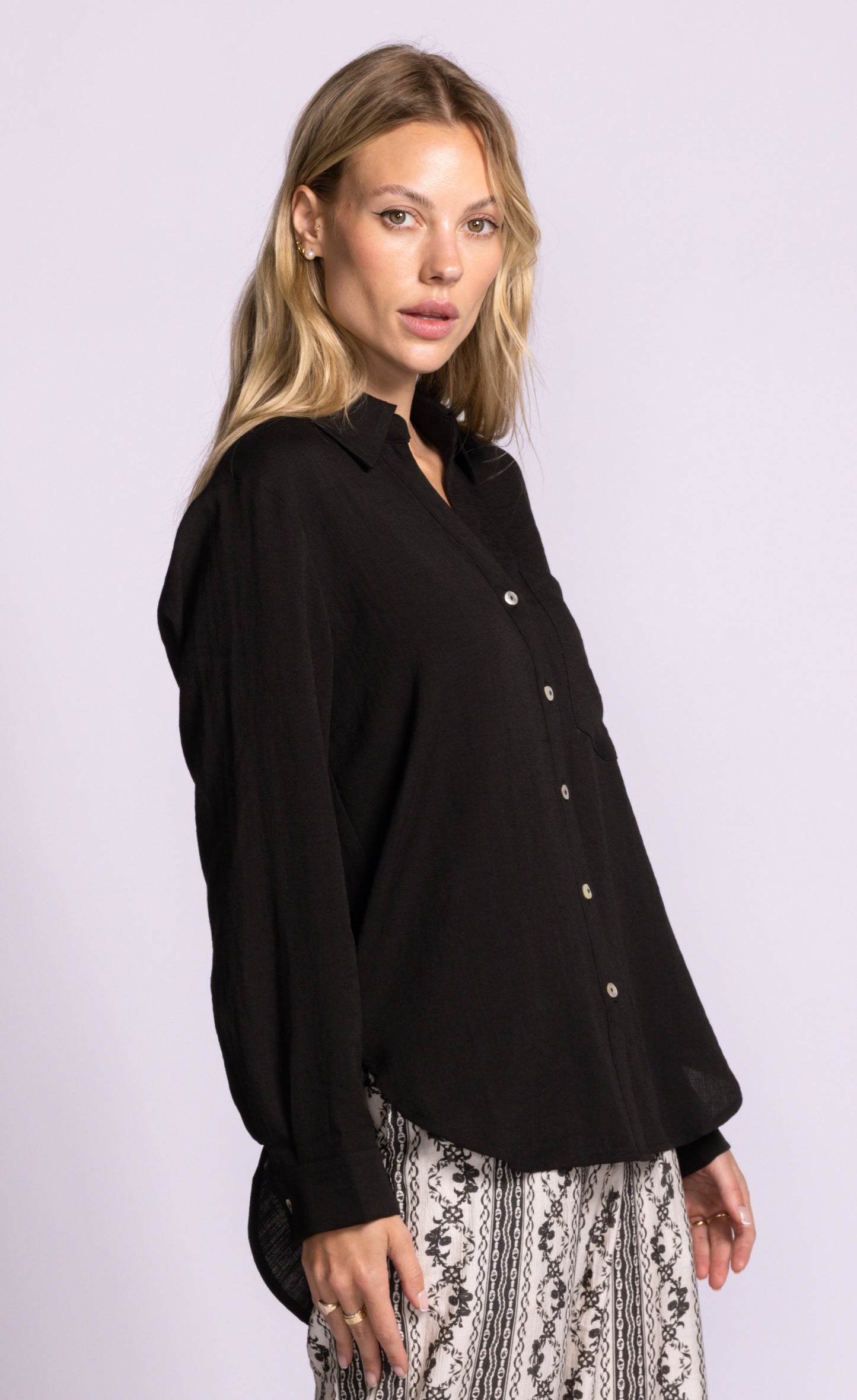PINK MARTINI FRANCIS BLOUSE - BLACK - Vi-Leen's Fashions