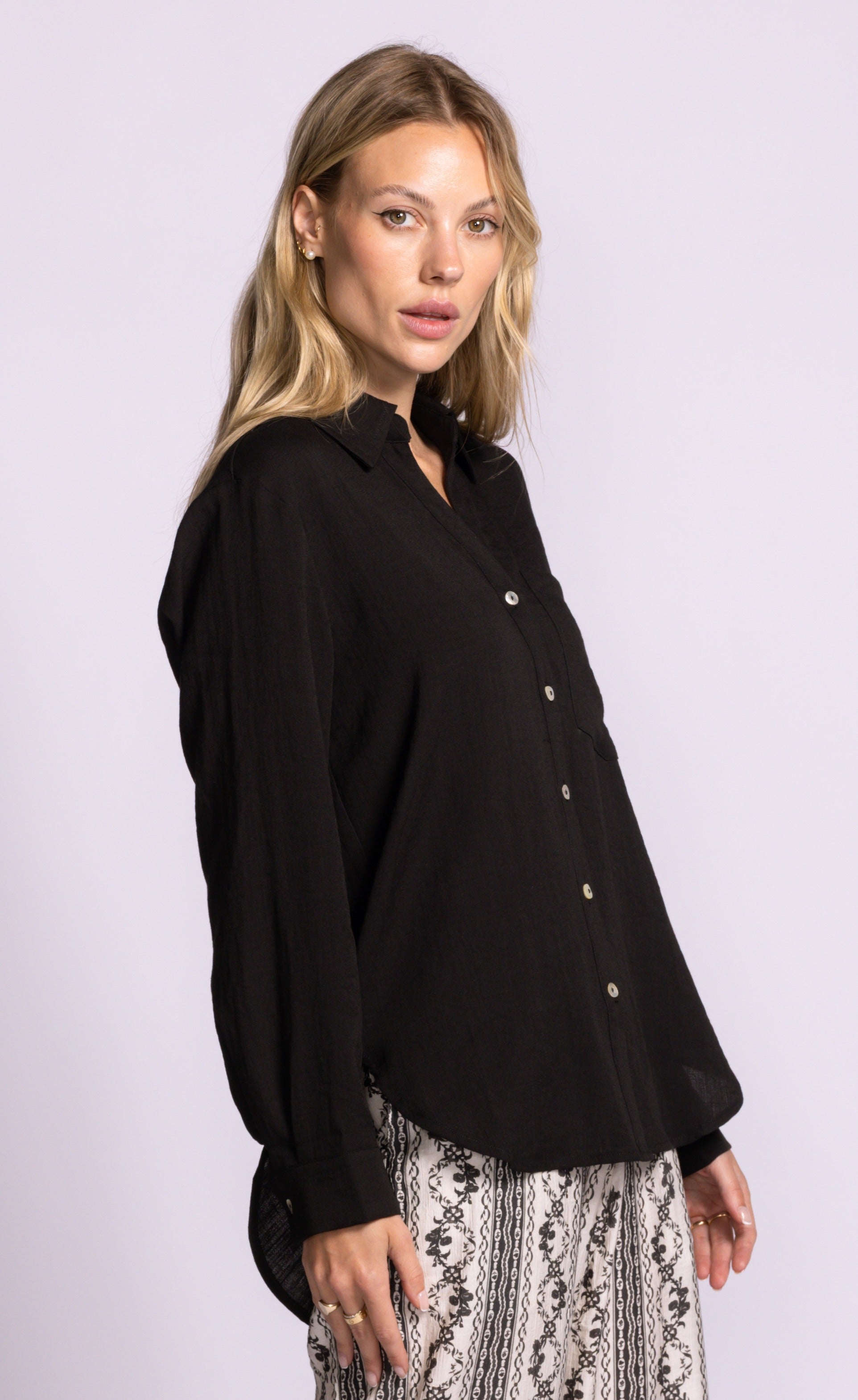 PINK MARTINI FRANCIS BLOUSE - BLACK - Vi-Leen's Fashions
