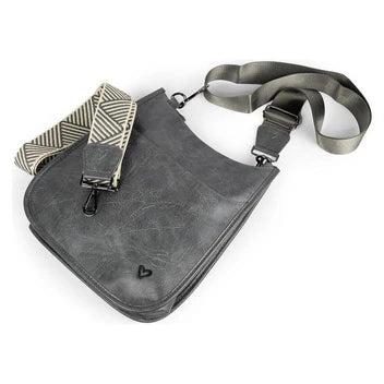 OAKVILLE VEGAN LEATHER HANDBAG - GREY