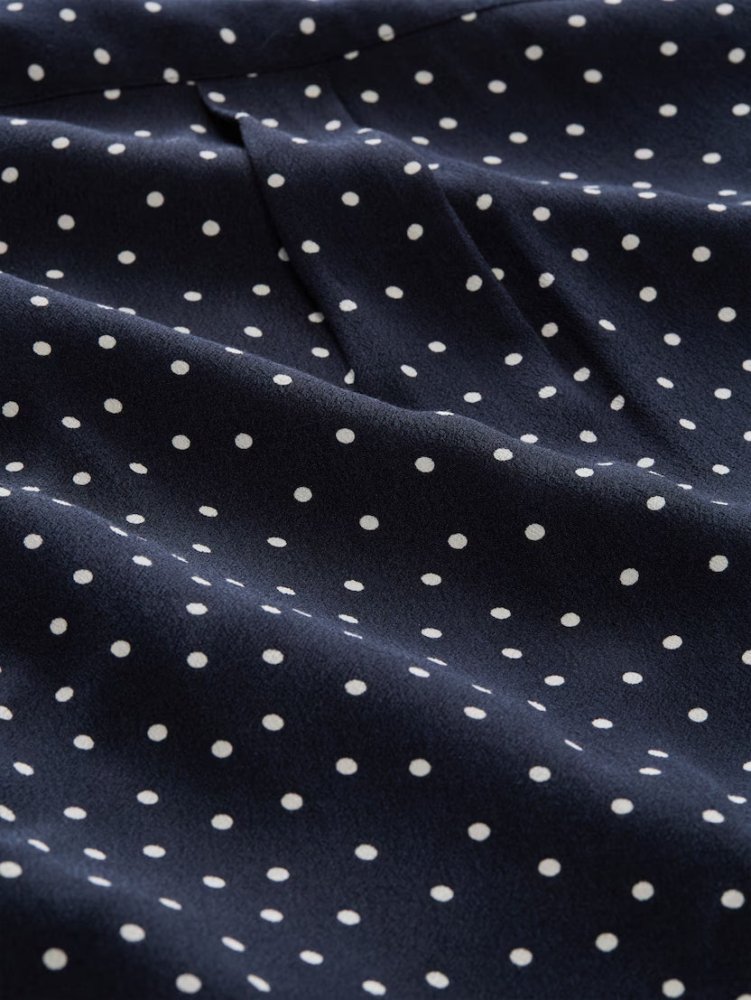 TOM TAILOR POLKA DOT BLOUSE - NAVY