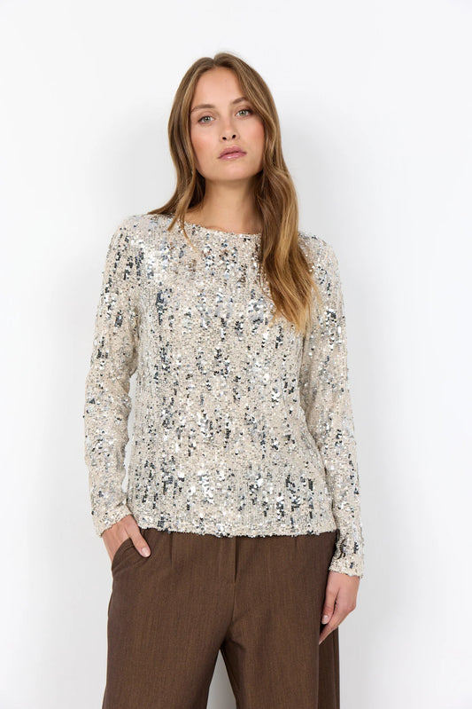 SOYACONCEPT ANGEL HOLIDAY TOP - CREAM