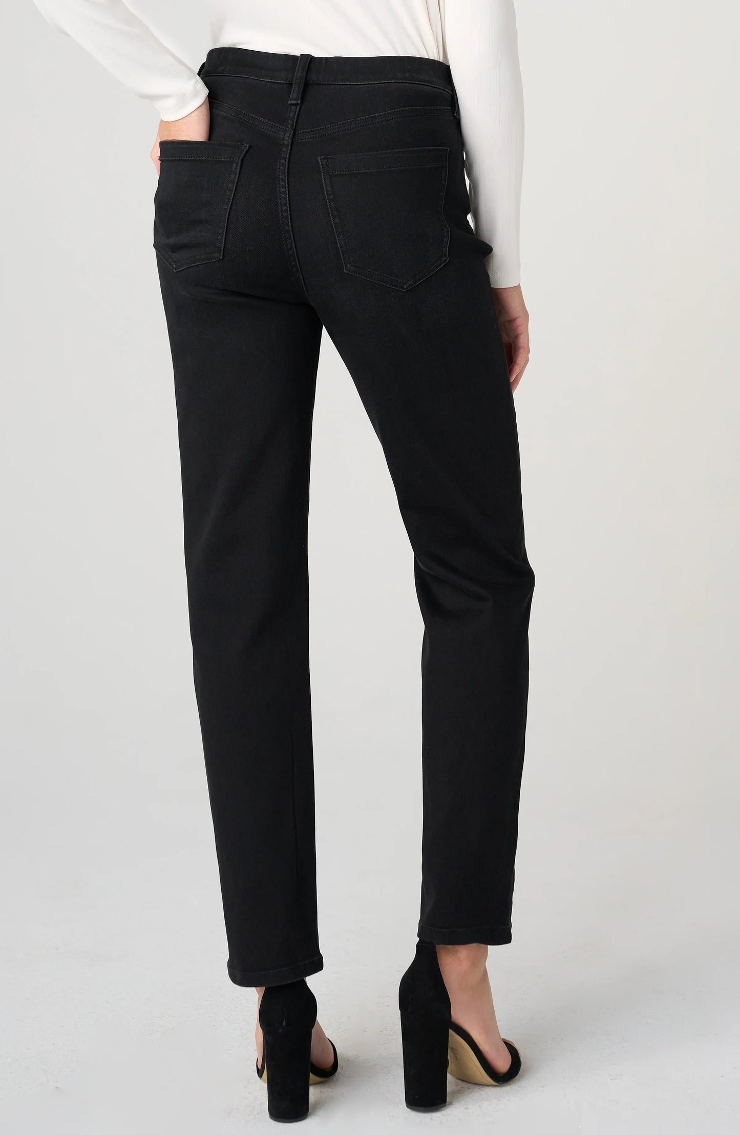 LIVERPOOL ROWAN HIGH RISE SLIM LEG JEAN - BLACK