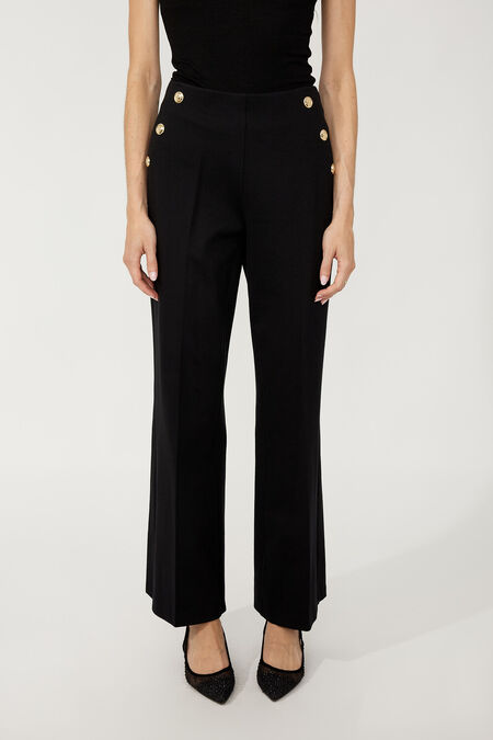 FRANK LYMAN KNIT PANT WITH GOLD BUTTONS