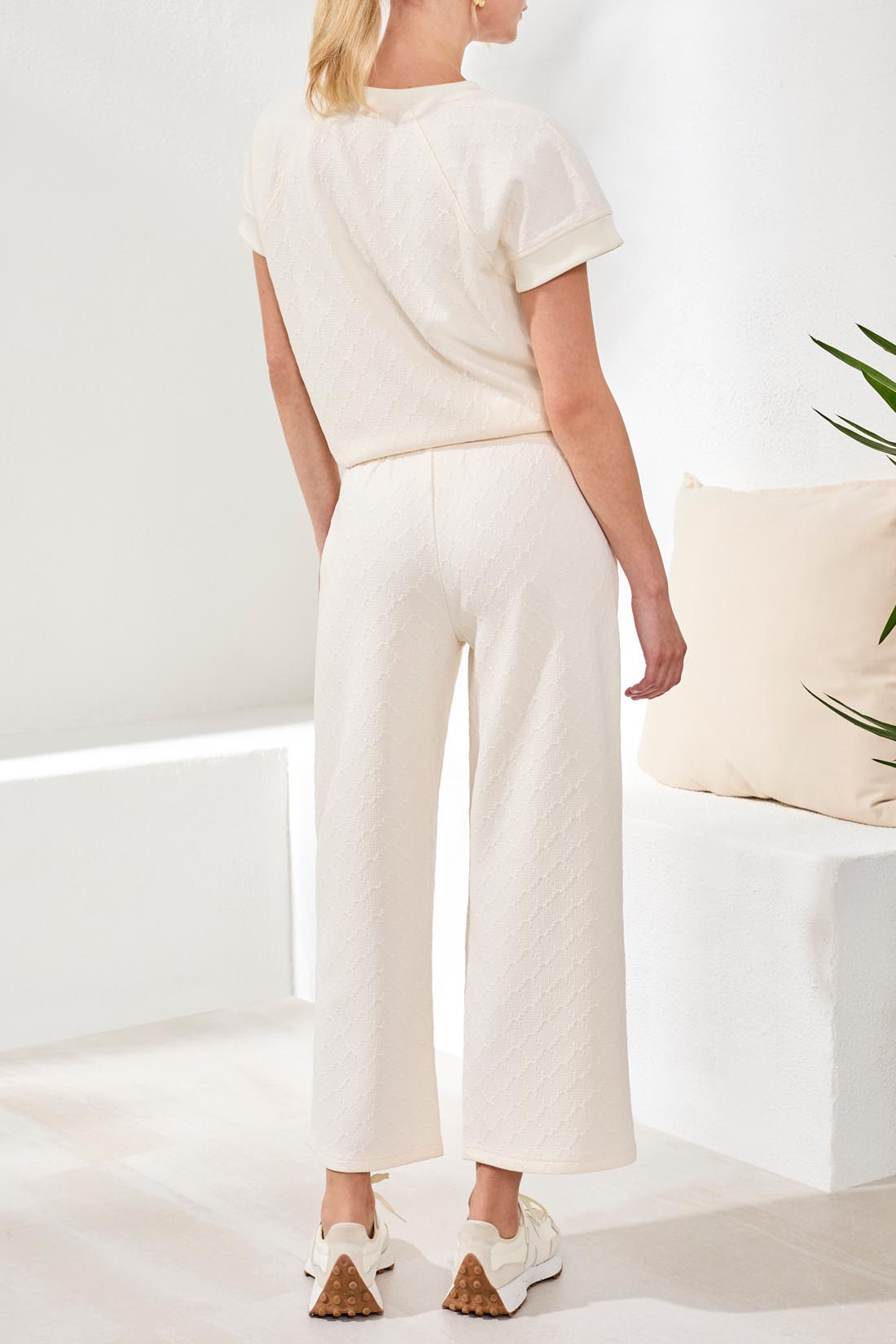 TRIBAL PULL ON CROP PANT WITH POCKETS - CANVAS - Vi-Leen's Fashions