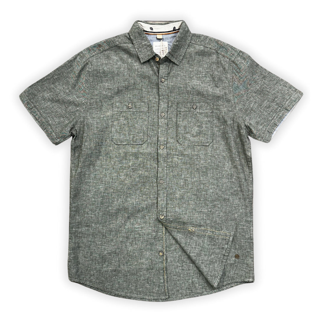 MEN'S POINT ZERO COTTON/LINEN SHIRT - GUAVA MIX - Vi-Leen's Fashions