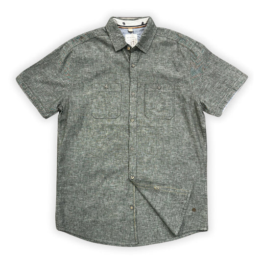 MEN'S POINT ZERO COTTON/LINEN SHIRT - GUAVA MIX - Vi-Leen's Fashions