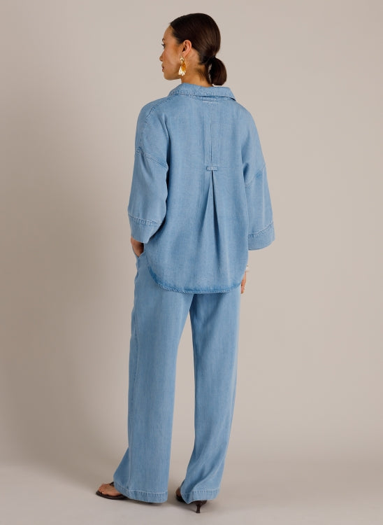 YEST MARGOT LIGHT DENIM TOP - Vi-Leen's Fashions