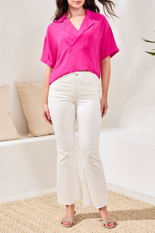 TRIBAL AUDREY HUGGING FLARE JEAN - WHITE