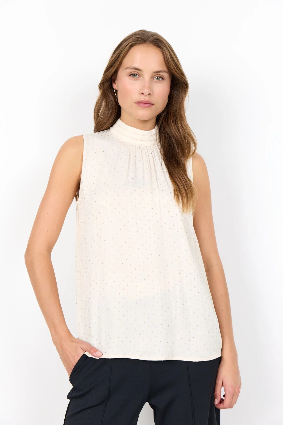 SOYACONCEPT ALAINE SLEEVELESS TOP - CREAM