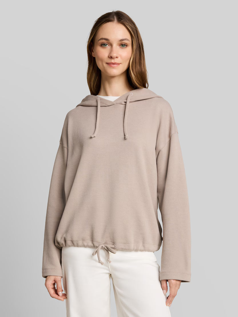 TOM TAILOR COZY HOODIE SWEATSHIRT - BEIGE MELANGE - Vi-Leen's Fashions