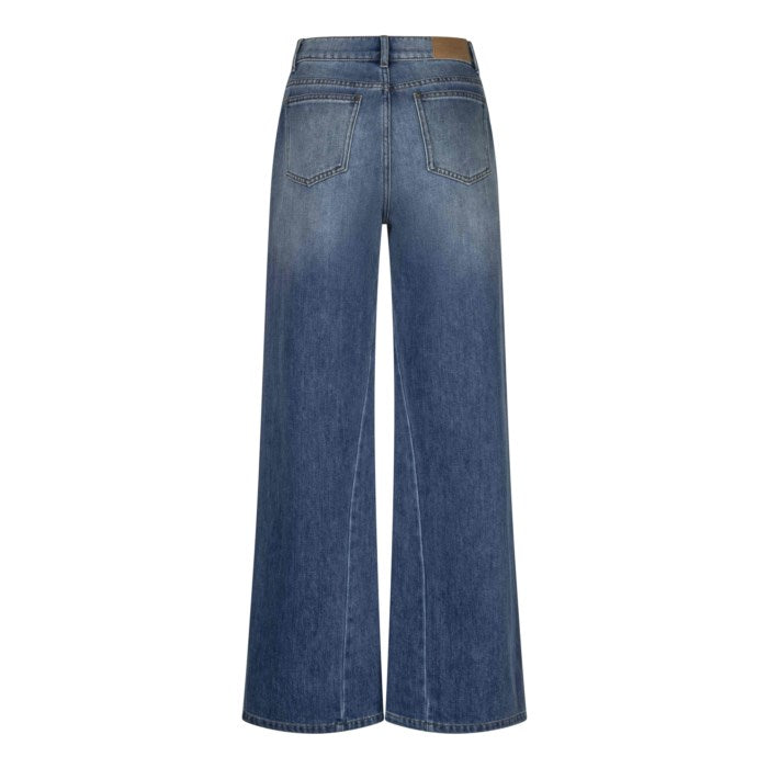 ESQUALO FLARE LEG JEAN WITH PANEL INSERT - BLUE - Vi-Leen's Fashions