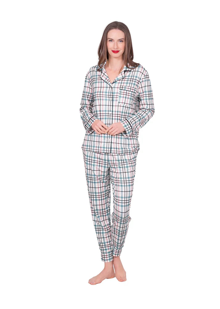 GREEN PLAID PJ SET