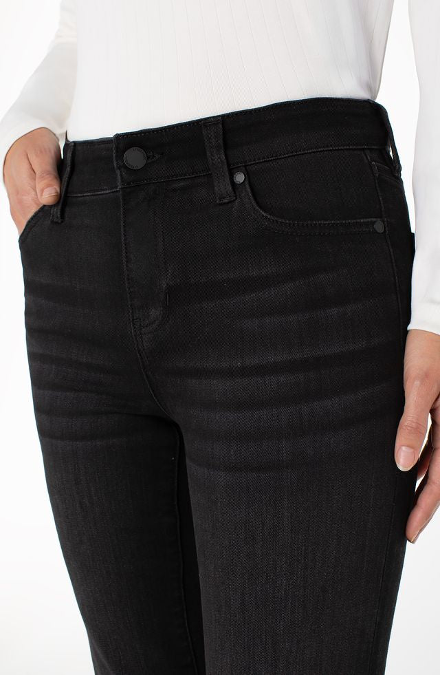 LIVERPOOL HANNAH FLARE LEG JEAN - BLACK WASH