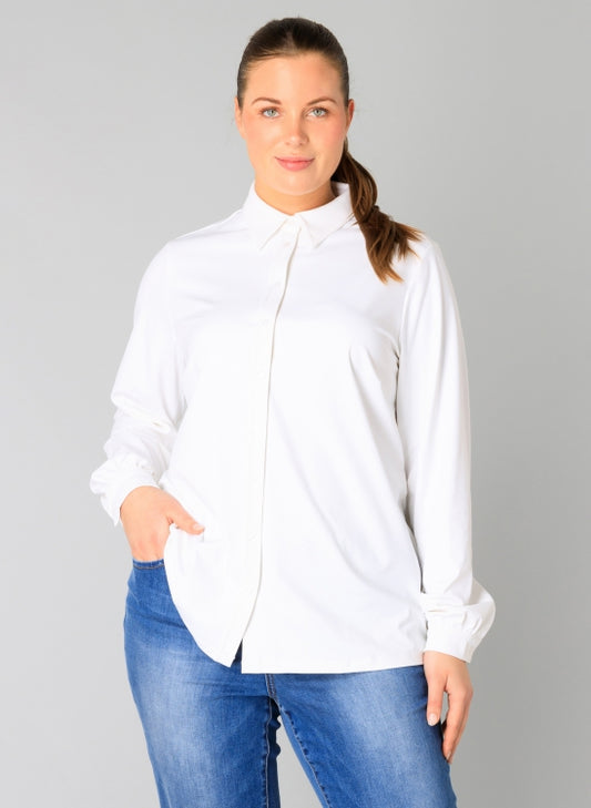 YEST OLIMPIA ESSENTIAL BLOUSE - OFF WHITE
