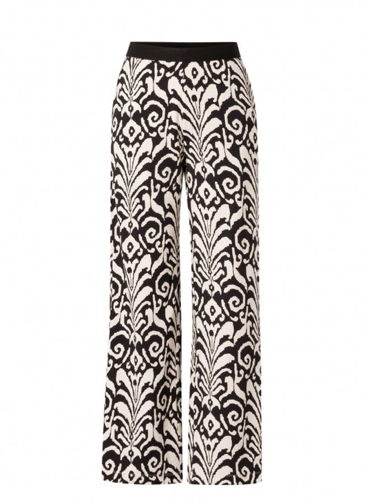YEST GERDA PRINT PANT - BLACK/WHITE - Vi-Leen's Fashions