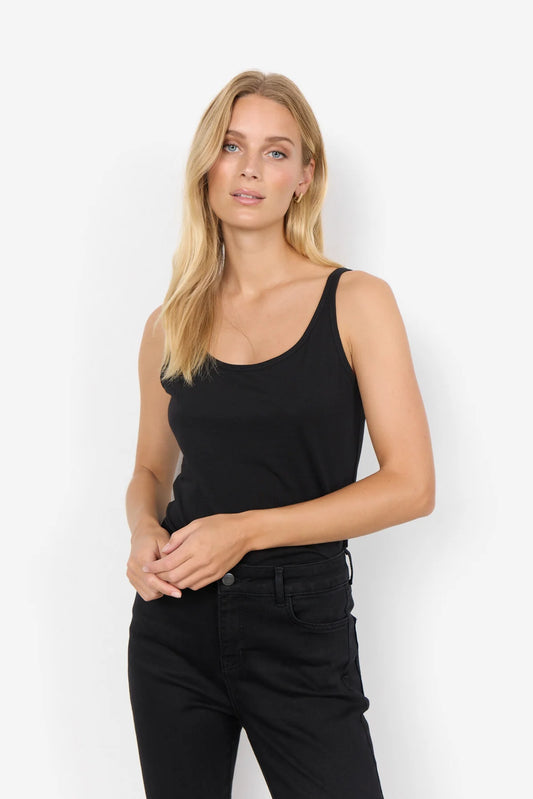 SOYACONCEPT PYLLE TANK TOP - BLACK - Vi-Leen's Fashions