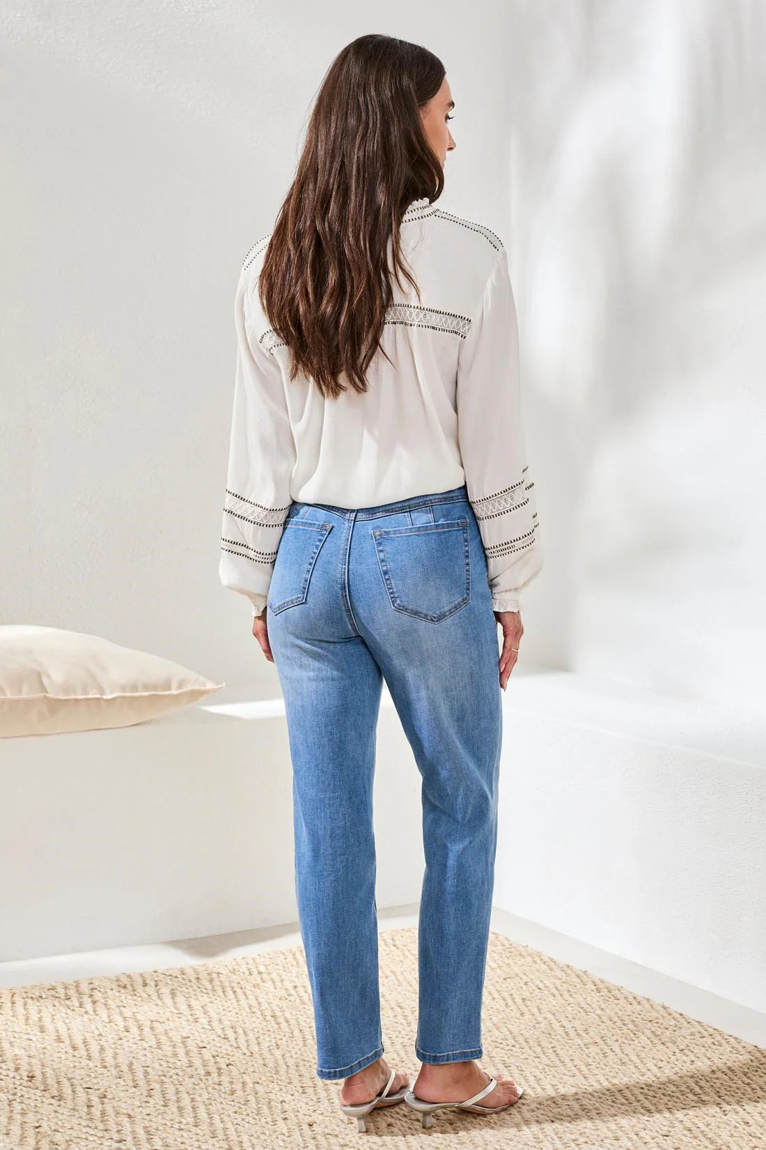 TRIBAL SOPHIA HUGGING STRAIGHT ANKLE JEAN- HARBOR - Vi-Leen's Fashions