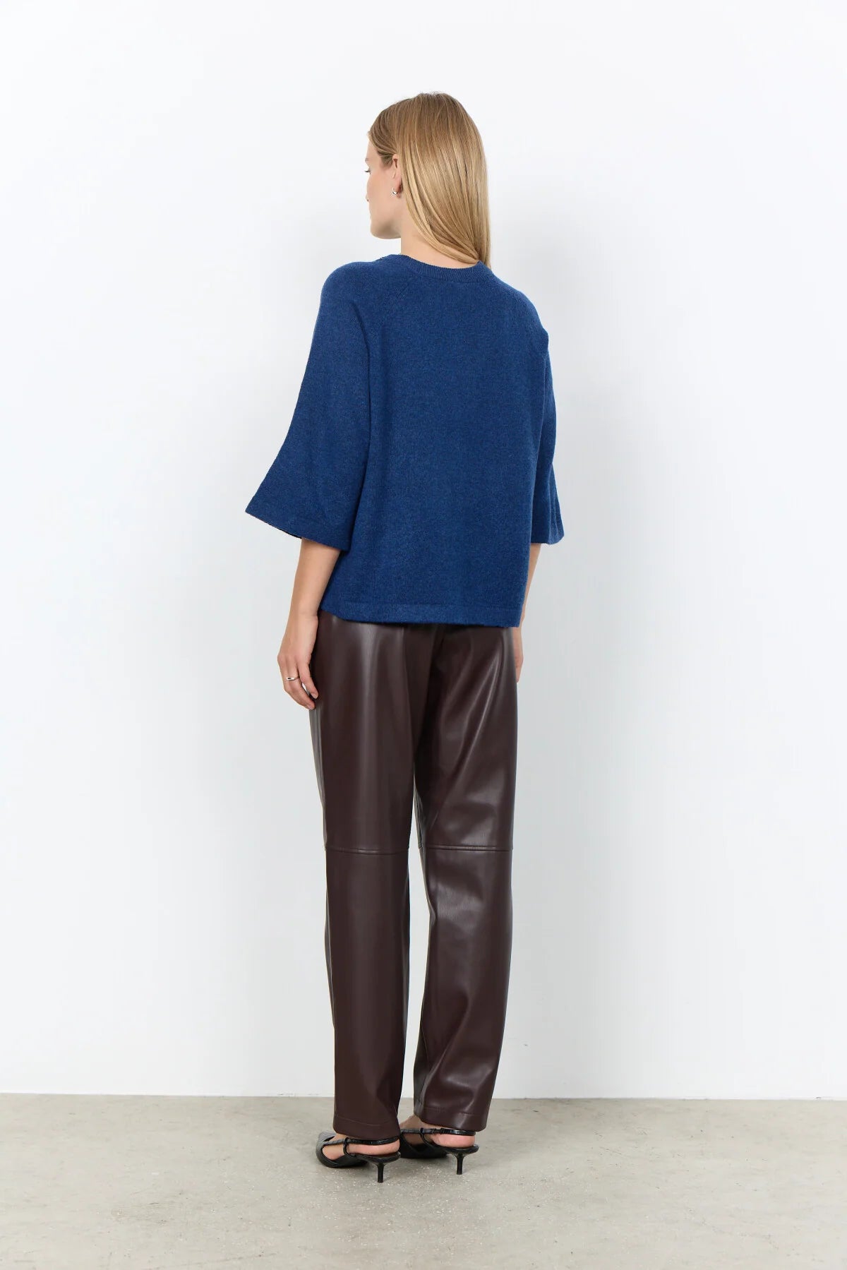 SOYACONCEPT ORLEAN RAGLAN SLEEVE SWEATER - NAVY MELANGE - Vi-Leen's Fashions