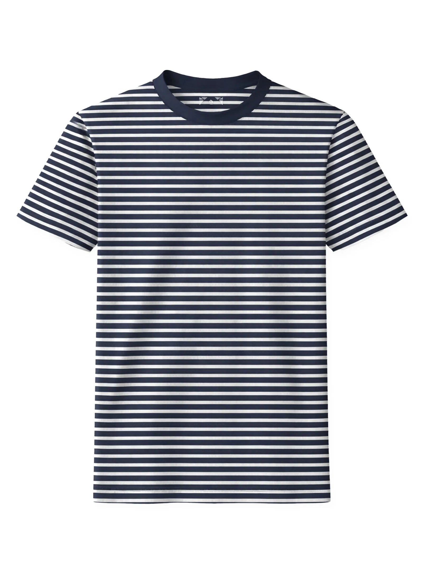 MEN'S POINT ZERO STRIPE CREW NECK T-SHIRT - NAVY - Vi-Leen's Fashions