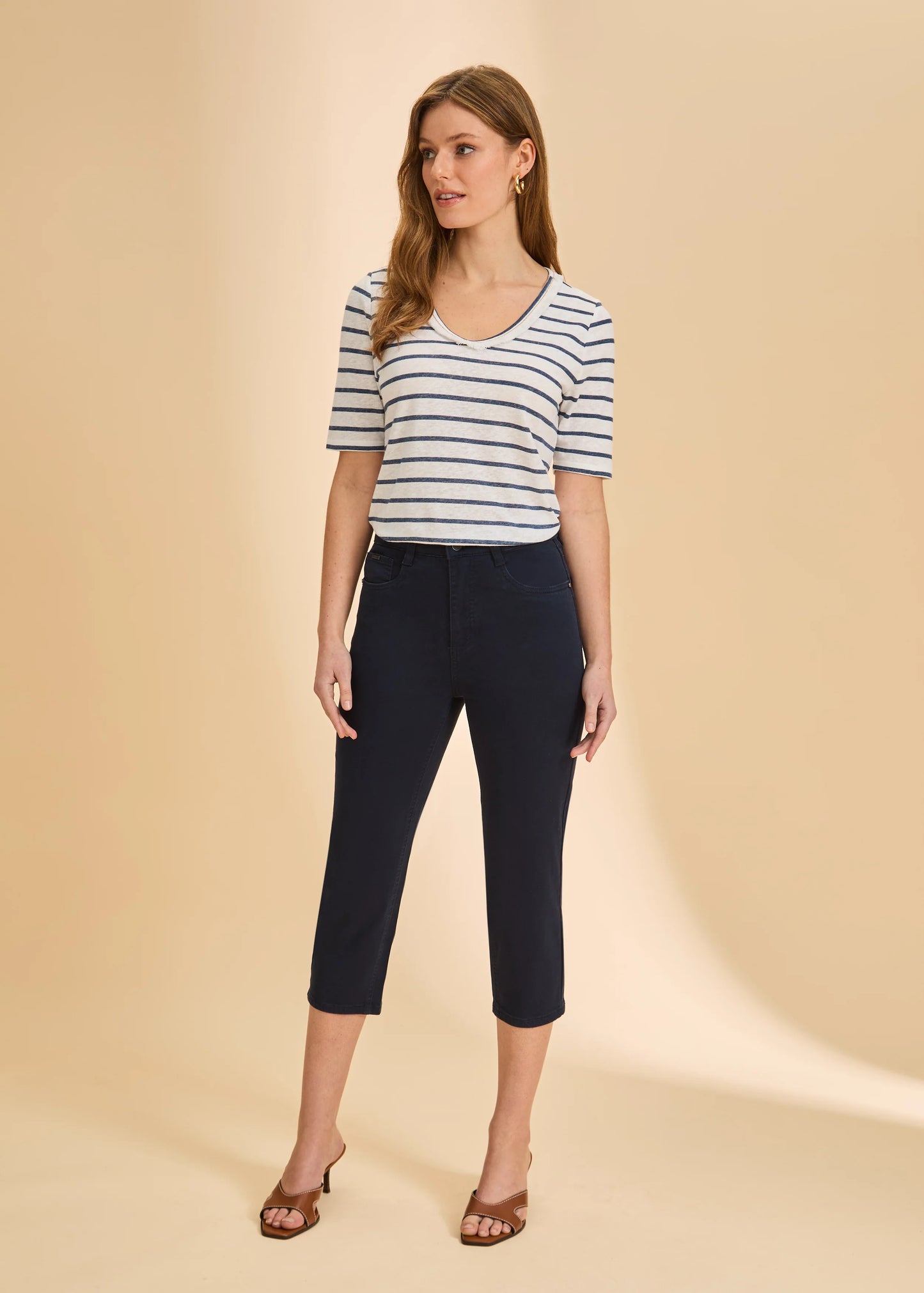 FDJ SUZANNE CAPRI - NAVY - Vi-Leen's Fashions